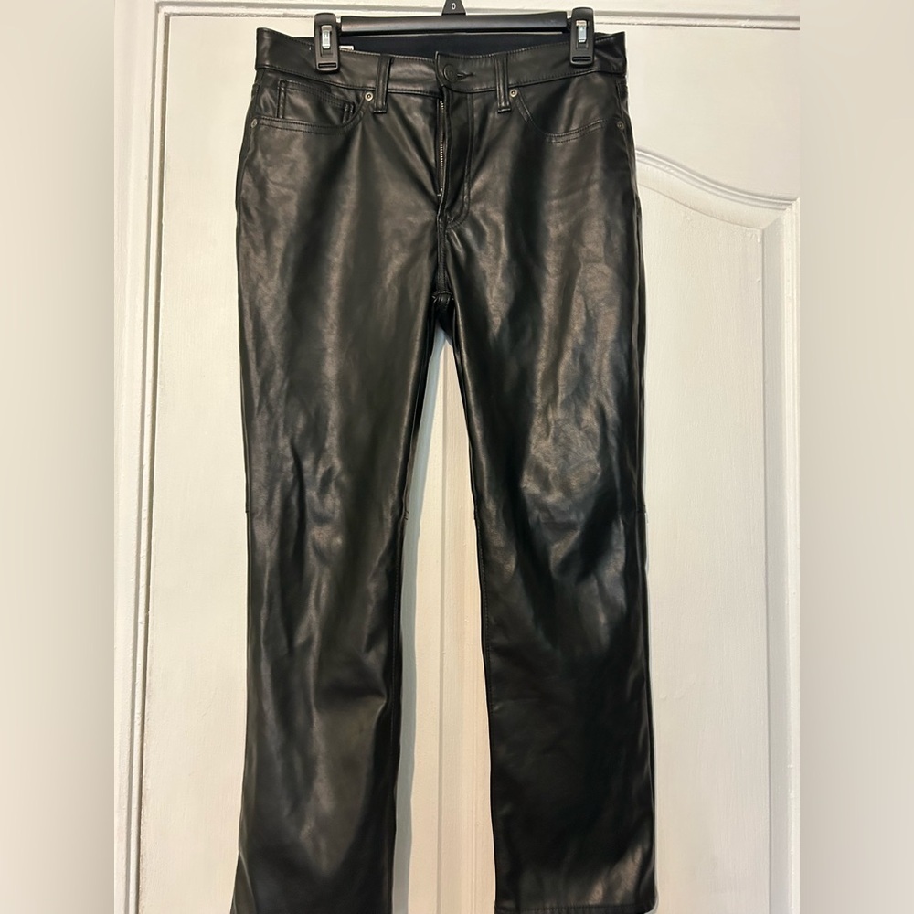 Gap Vintage Slim High Rise Faux Leather Pant sz 8P